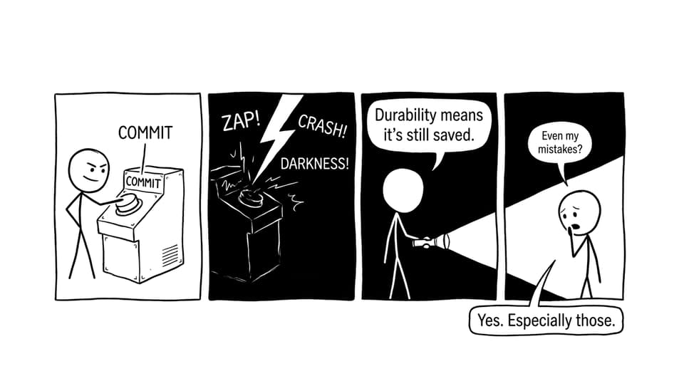 Commit then power outage durability joke