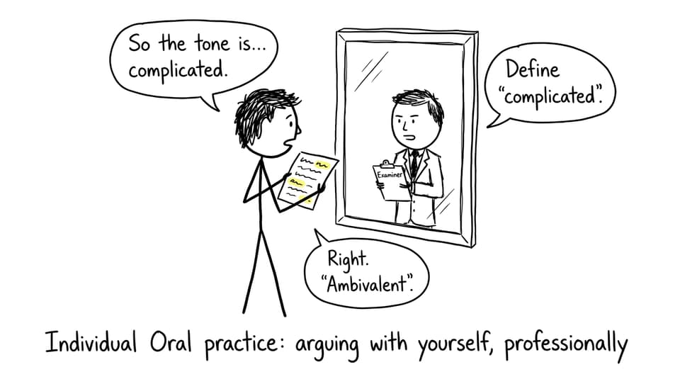 Individual Oral practice: arguing with yourself, professionally