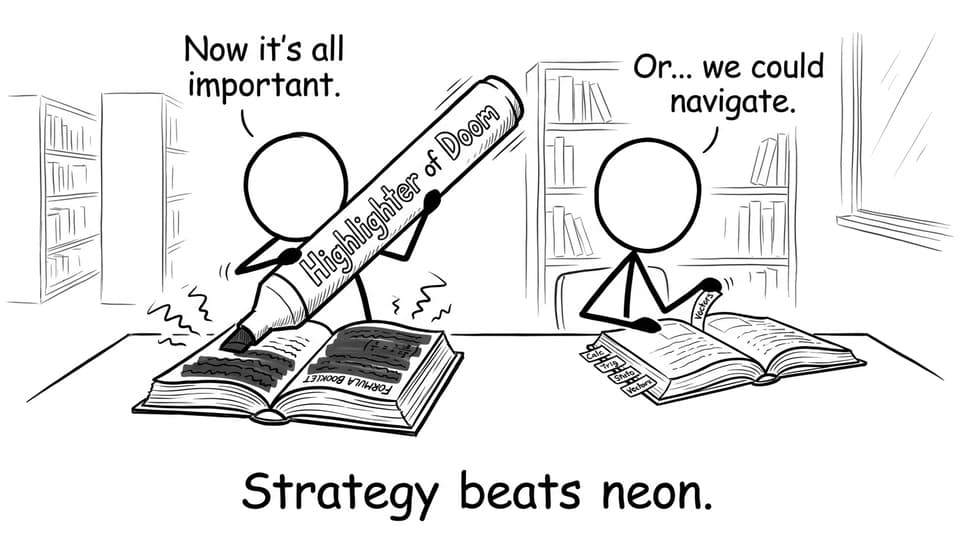 Highlighter vs Sticky Tabs