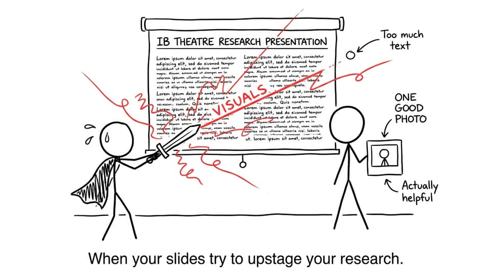 Slides trying to upstage the speaker