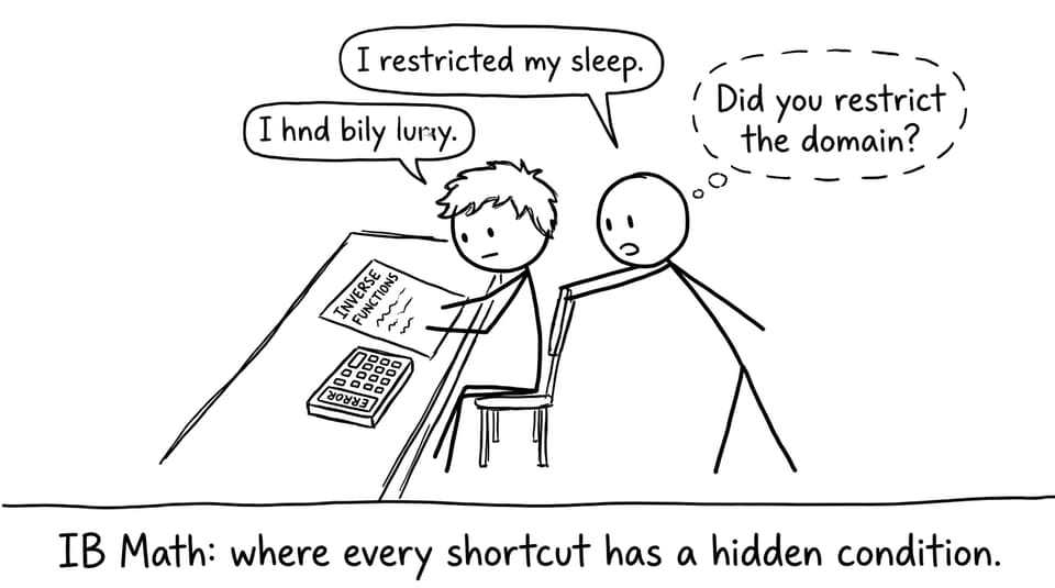 Student forgot the domain restriction