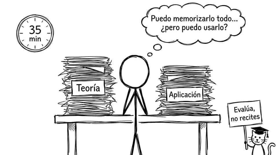 Estudiante entre teoría y aplicación