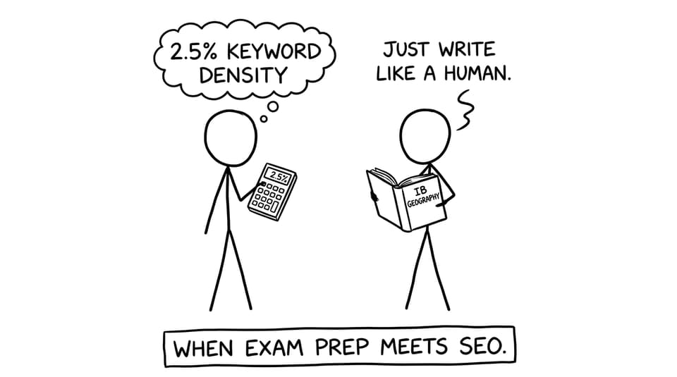 Comic: When exam prep meets SEO