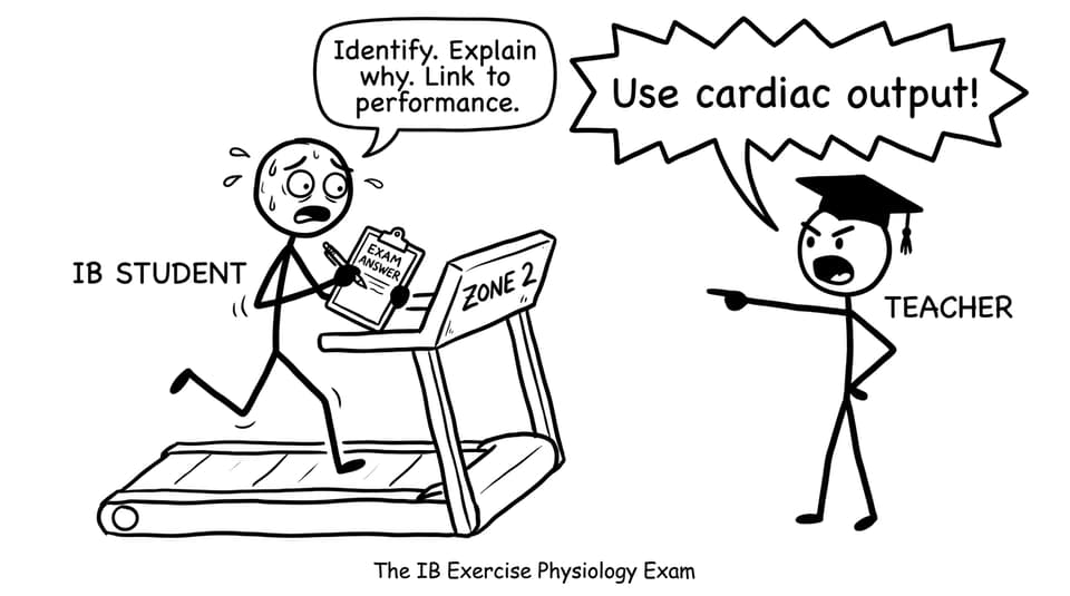 A student writes while running