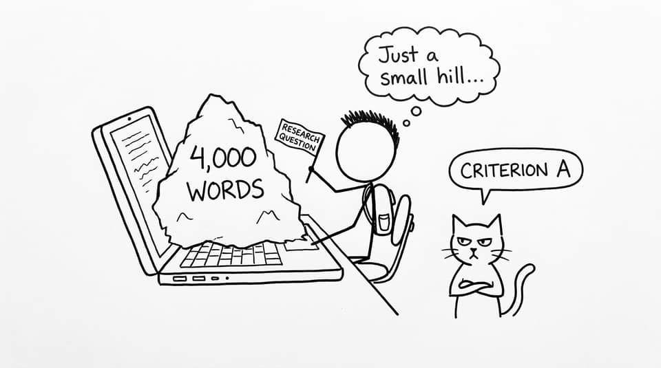 A mountain of 4,000 words blocks the keyboard