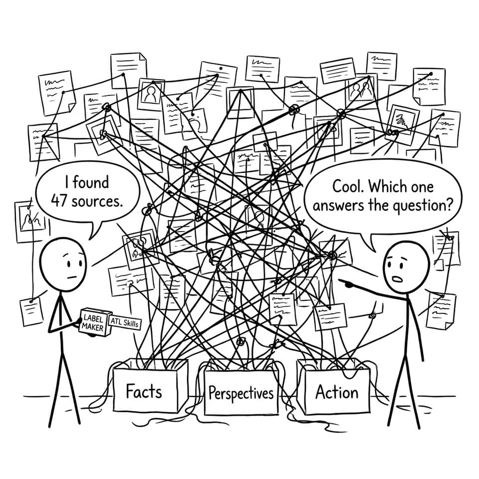 A funny ATL evidence wall comic