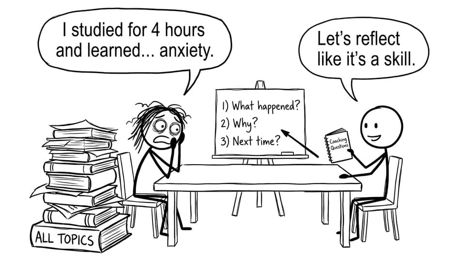 Two IB students: panic stack vs coaching questions