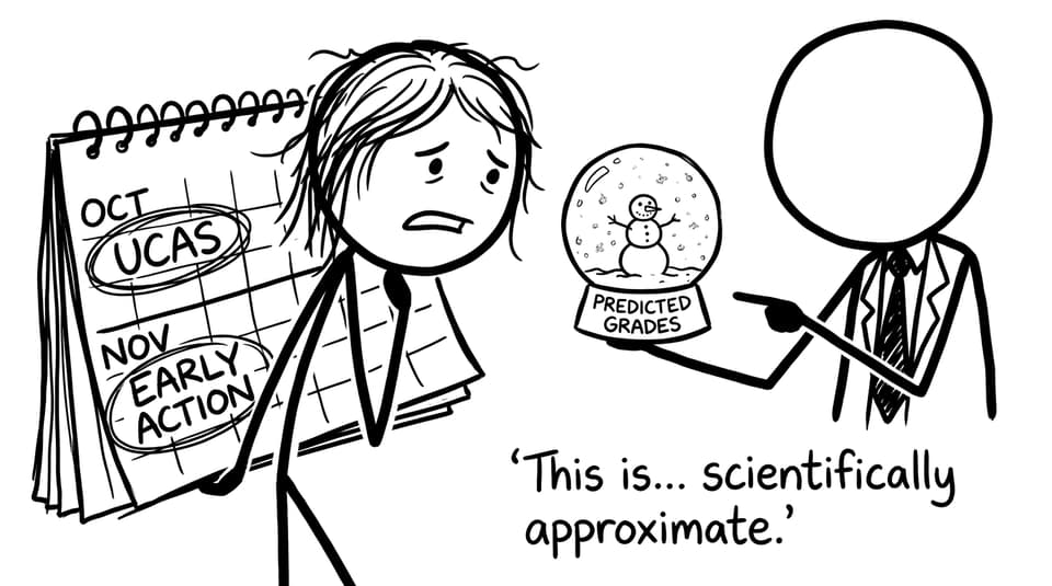 A teacher’s “crystal ball” predicted grades moment