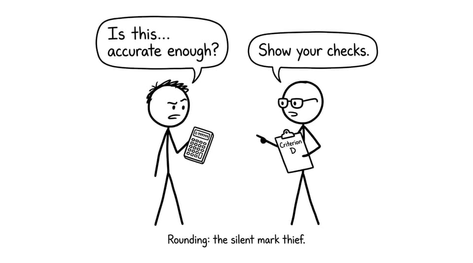 Student vs rounding in the IA