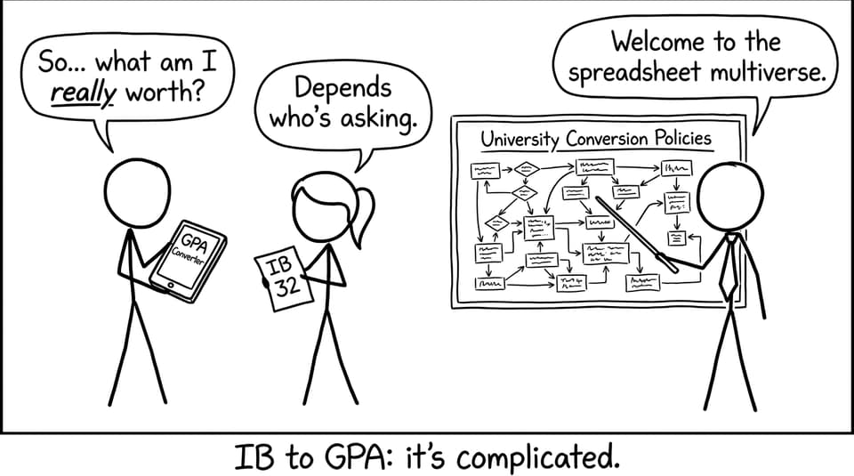 IB to GPA conversion joke comic