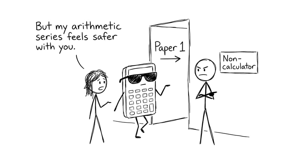 Calculator tries to enter Paper 1