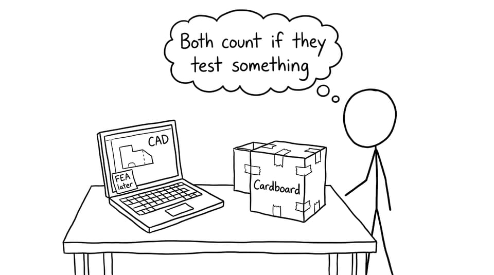 CAD vs cardboard joke comic