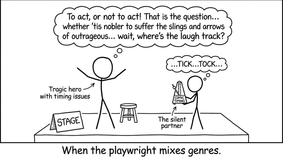 When the playwright mixes genres