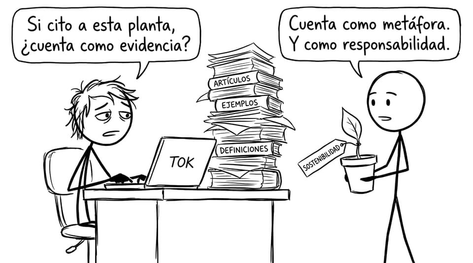 Comic sobre evidencia y sostenibilidad