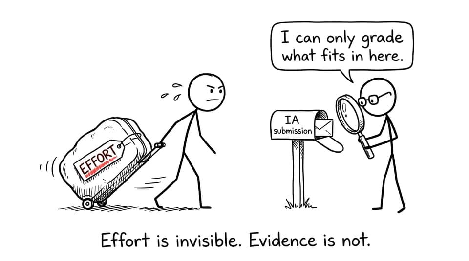 Effort is invisible, evidence is not