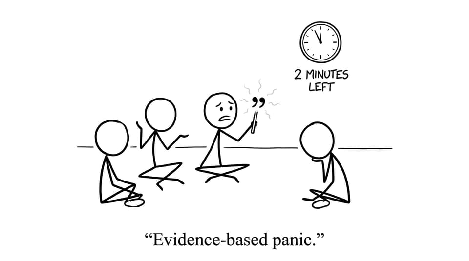 A Socratic circle with a magical quotation-mark talking stick