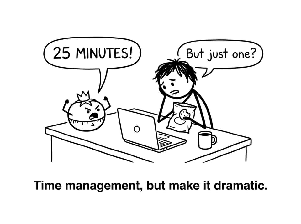 Pomodoro timer acting like a boss