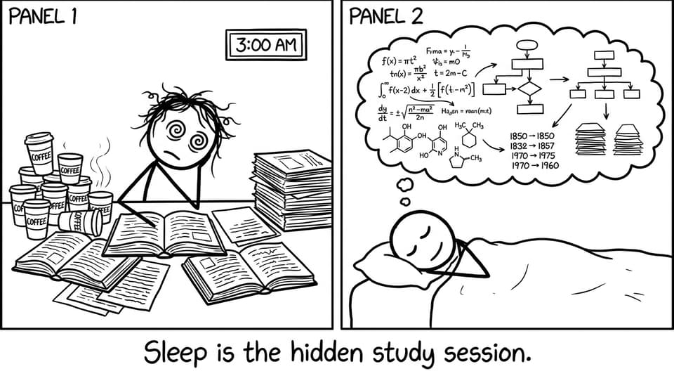 Sleep is the hidden study session