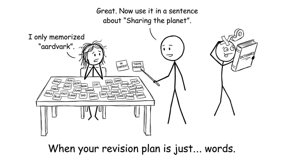 When your revision plan is just... words.
