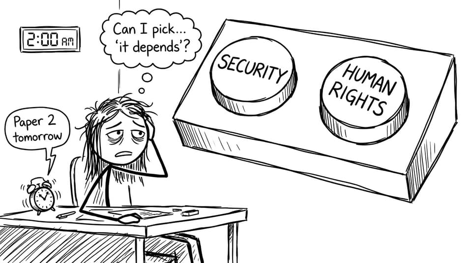 IB student chooses between security and human rights