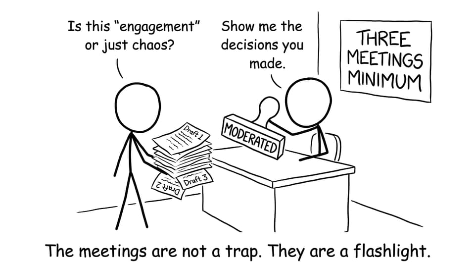 Supervisor meetings and moderation