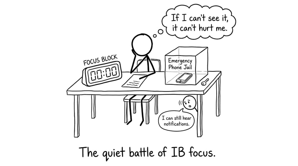 Phone jail and focus block comic