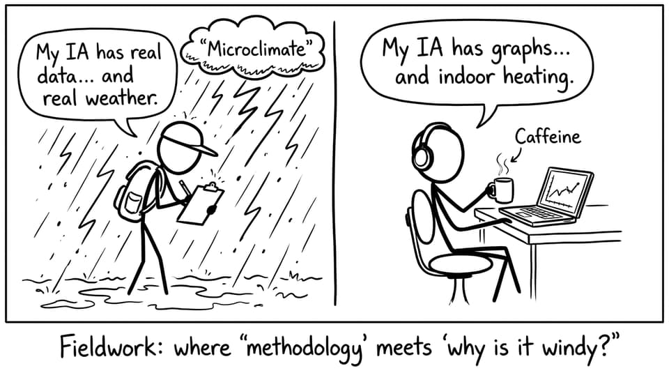 Fieldwork vs analysis humor
