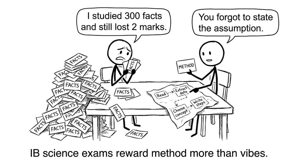 IB science exams reward method more than vibes.