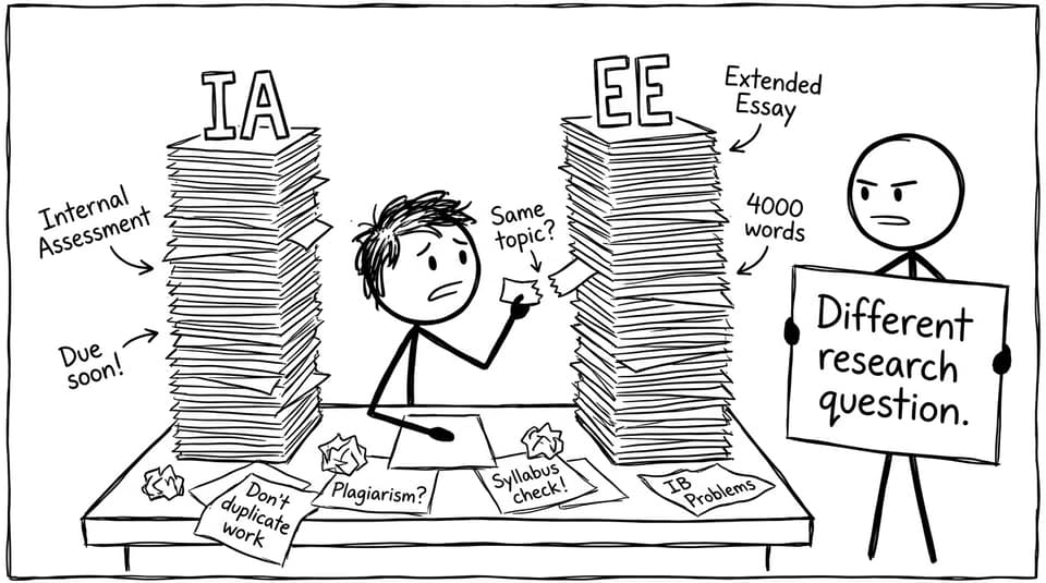 Student taping IA and EE together