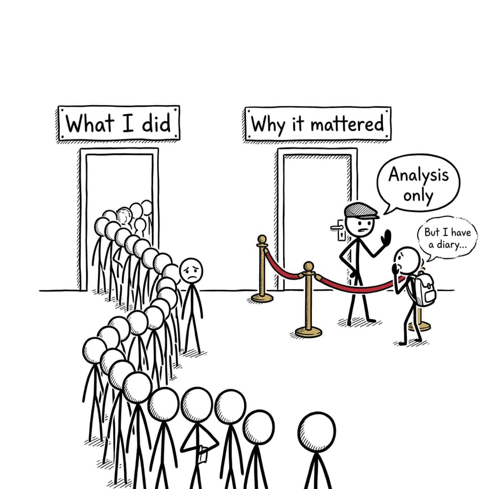 Two doors: description vs analysis