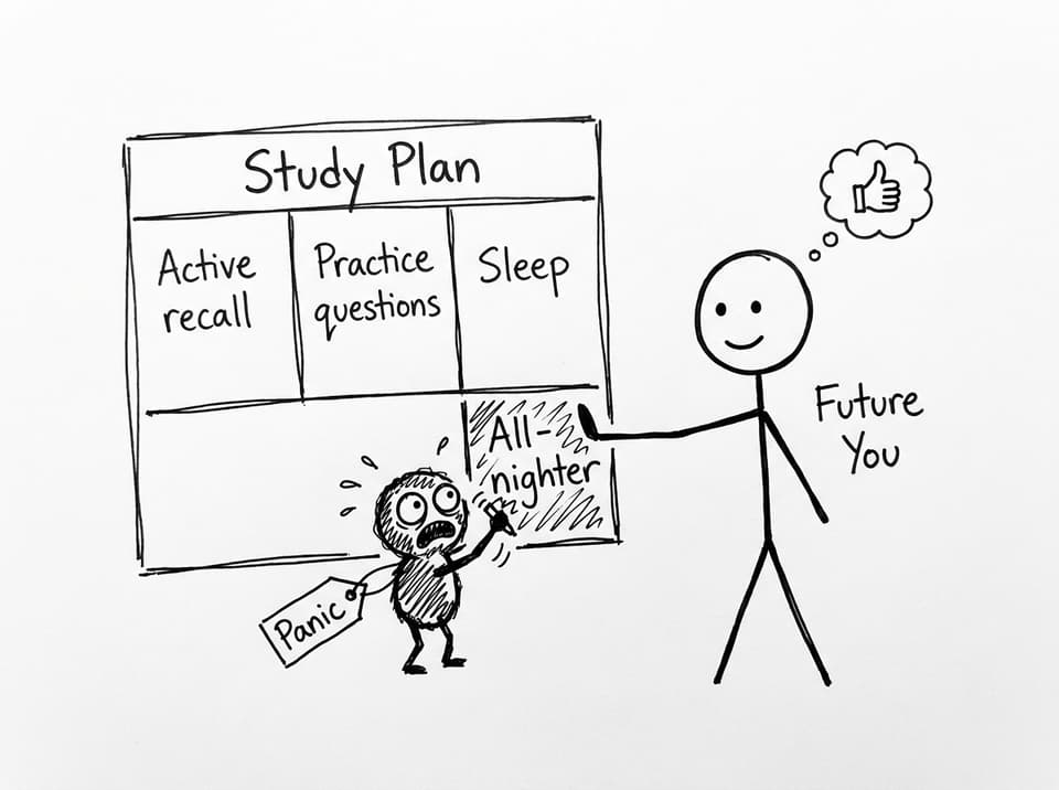 Study plan vs panic all-nighter XKCD