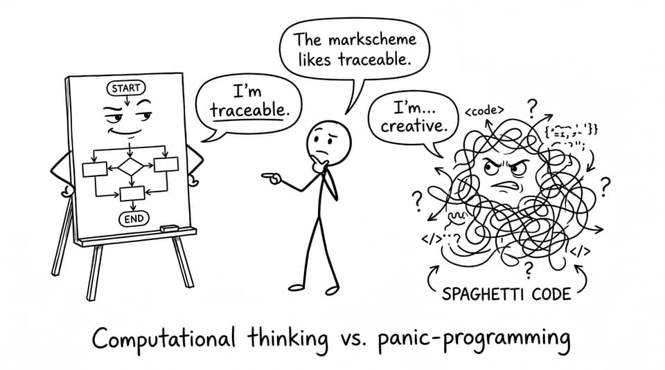 Computational thinking vs panic-programming