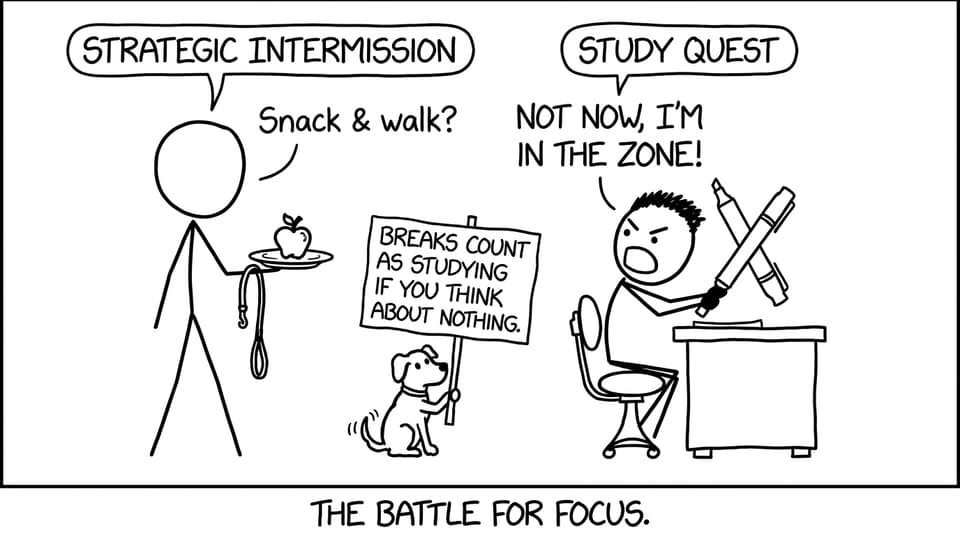 Strategic intermission with snacks and a walk
