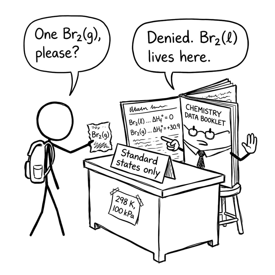 Data booklet enforcing standard states only