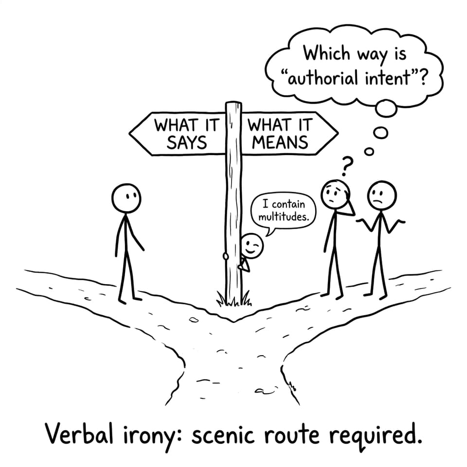 Crossroads between what it says and what it means