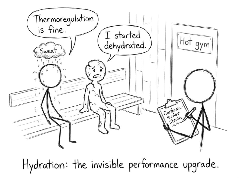 Hydration and thermoregulation joke
