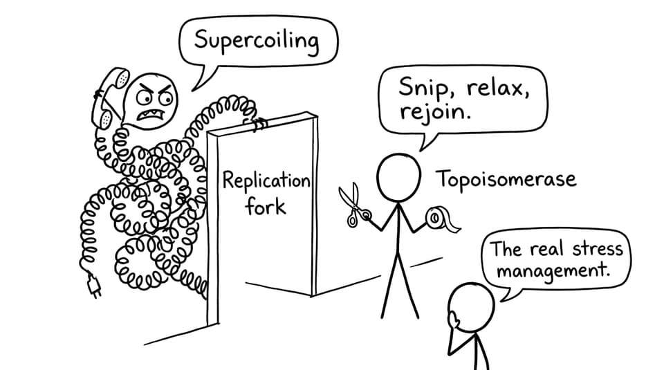 Topoisomerase as stress management