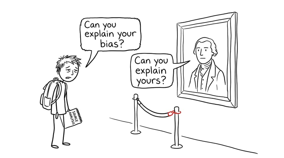 An MYP History student asks a historical portrait about bias, and the portrait turns the question around