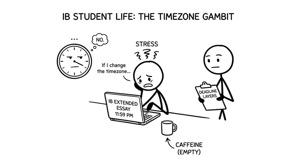 Student bargaining with the clock about timezones