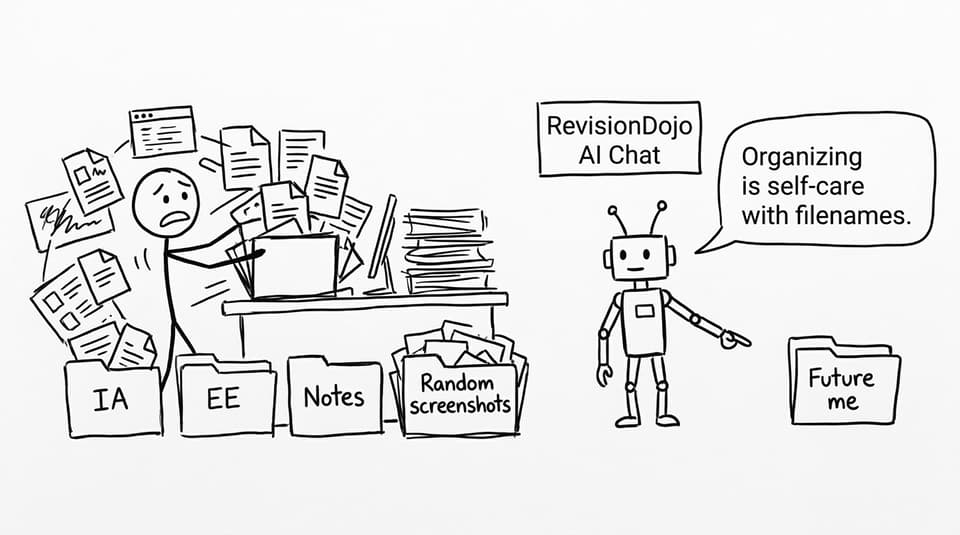Student tries to organize messy IB files