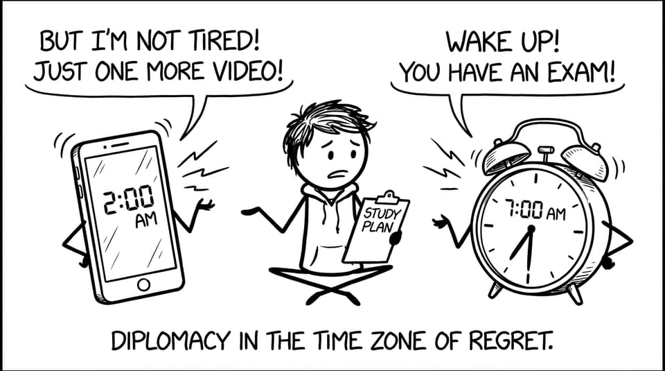 2:00 AM arguing with 7:00 AM while a student mediates