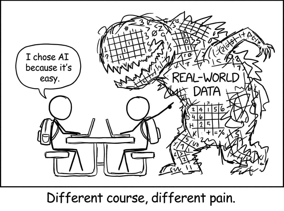 Comic: AI vs AA pain in different forms