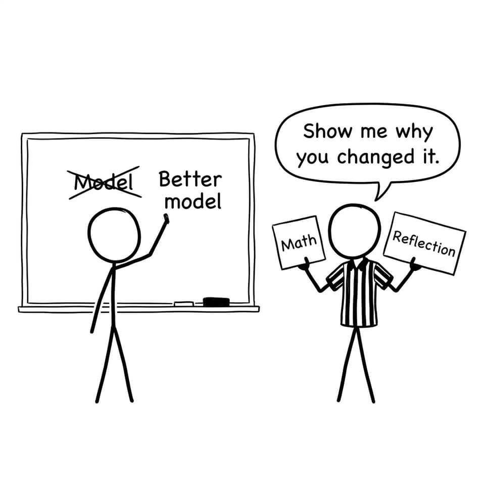 Model vs Better model comic