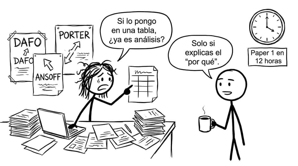 Viñeta: tabla vs análisis