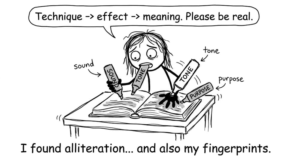 Comic: technique-effect-meaning struggle