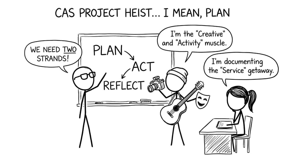 A CAS Project planned like a heist: Plan, Act, Reflect
