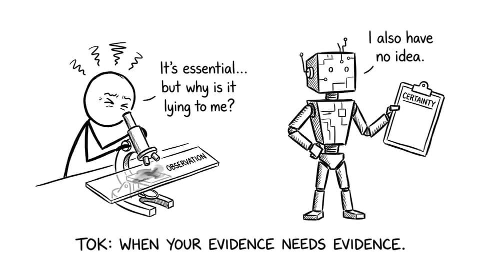 TOK comic about observation