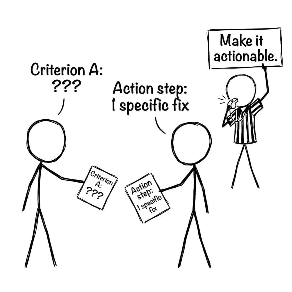 Peer feedback referee: make it actionable