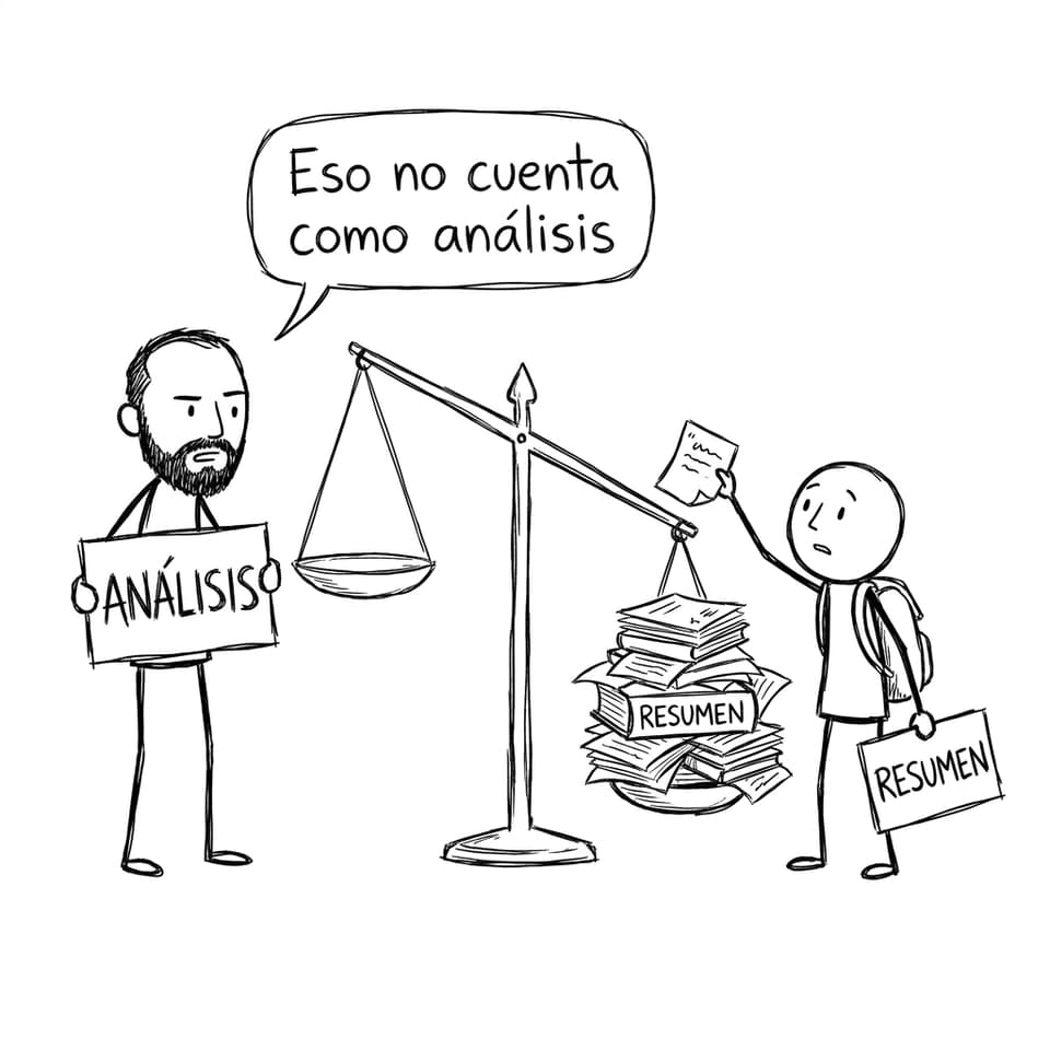 Balanza: ANÁLISIS vs RESUMEN