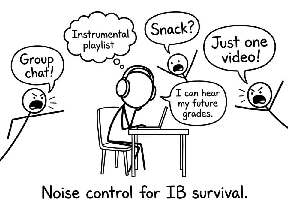 Noise control for IB survival comic
